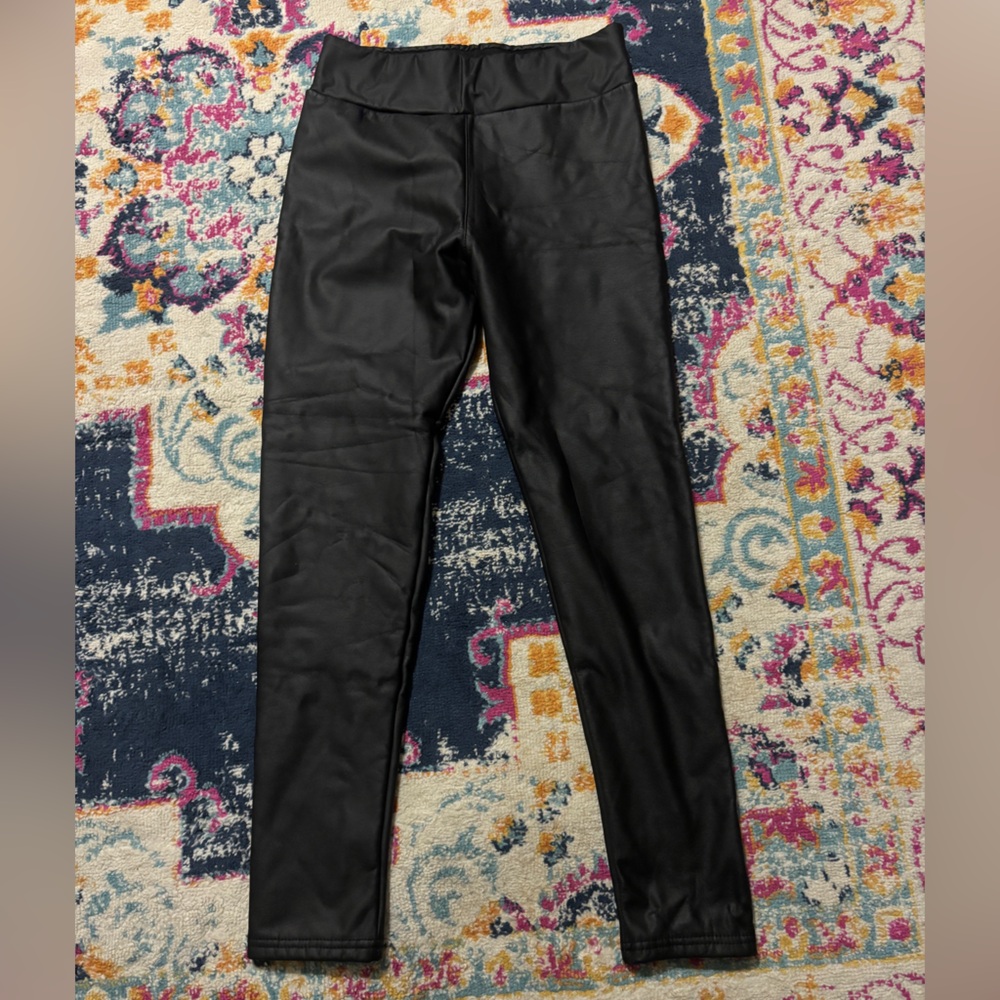 Black Faux Leather Pants